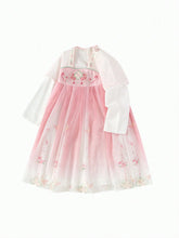 Balabala Girls' Hanfu Dress, 2025 New Year Chinese Style Outfit